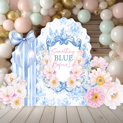 Something Blue Before I Do Bridal Shower, Floral Backdrop, Personalized Birthday Decorations, Baby Shower Decor, Bachelorette Party