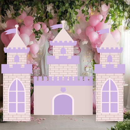 Large Purple 3 PC Castle Cutout, First Birthday, Fantasy, Princess Castle, Girls Baby Shower, Castle Backdrop, Princess Party