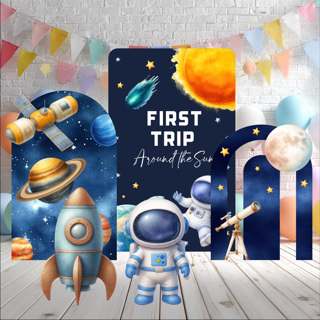 Personalized Astronaut Party Cutouts, 1st Birthday Boy, Outer Space Decor, Welcome Sign, Baby Shower, Space Themed Party Decor