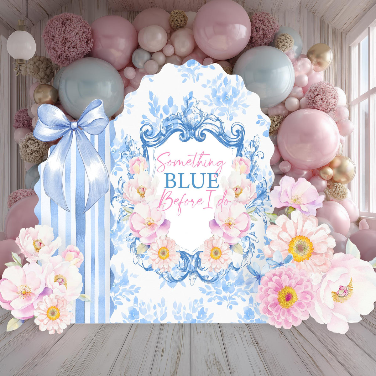 Something Blue Before I Do Bridal Shower — custom party decor, printed and cut to shape