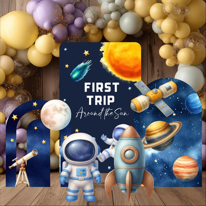 Personalized Astronaut Party Cutouts, 1st Birthday Boy, Outer Space Decor, Welcome Sign, Baby Shower, Space Themed Party Decor