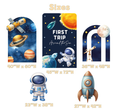 Personalized Astronaut Party Cutouts, 1st Birthday Boy, Outer Space Decor, Welcome Sign, Baby Shower, Space Themed Party Decor