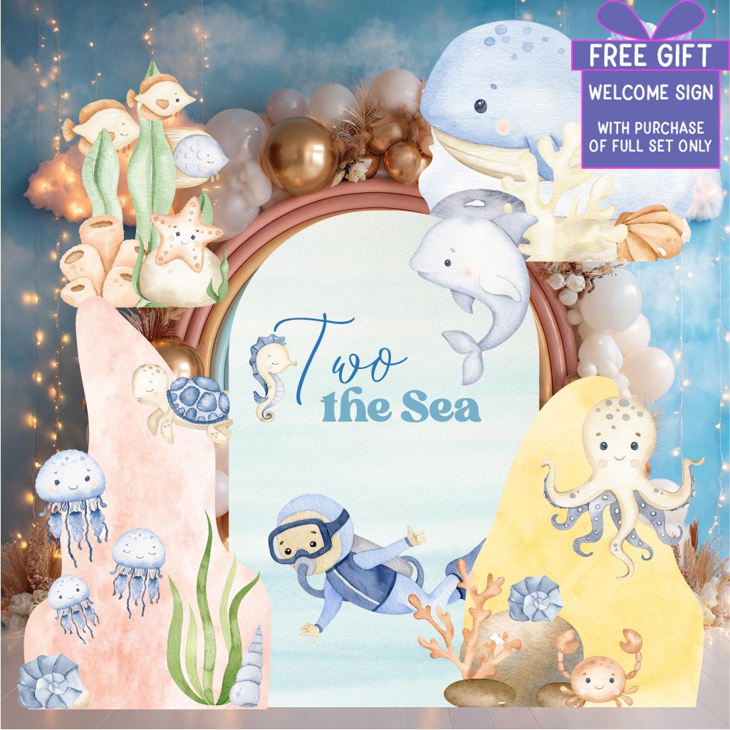 Under the Sea Cutouts — custom party decor, printed and cut to shape