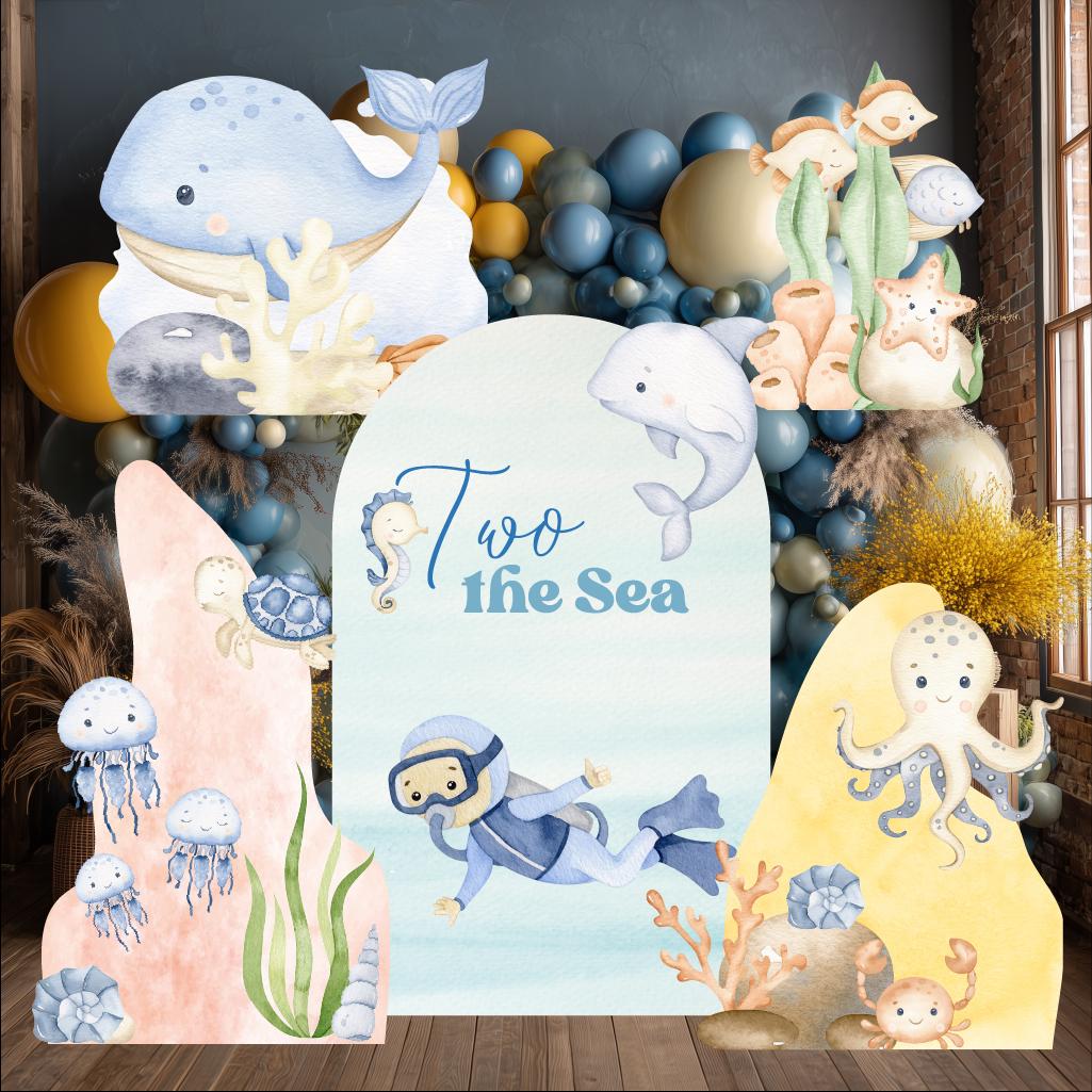 Under the Sea Cutouts, Baby Boy, Ocean Animals, Party Props, Baby Shower, Backdrop, Underwater Birthday Party, Welcome Sign