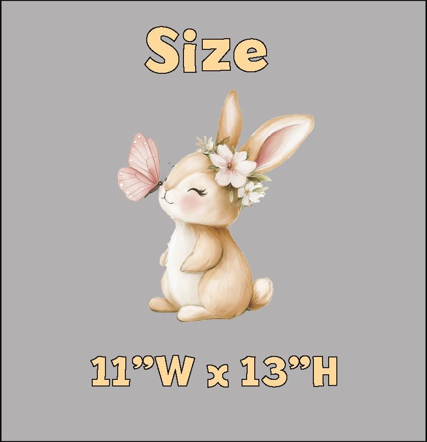 Cute Bunny Double-Sided Table Centerpieces, Baby Shower, Nursery Decor, Table Decor, Birthday Decorations