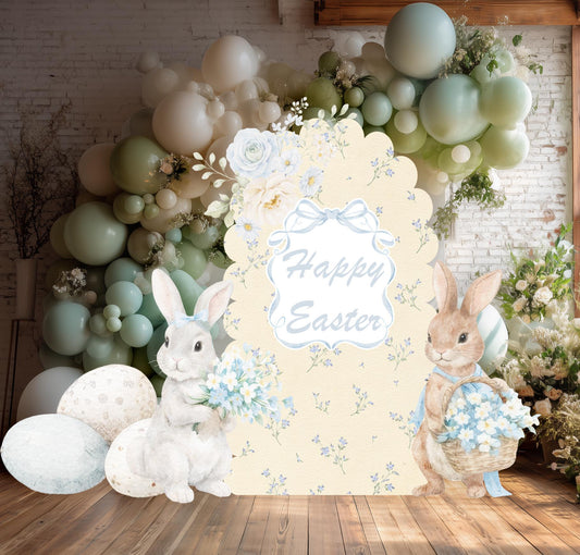 Spring Easter Bunny Cutouts — custom party decor, printed and cut to shape