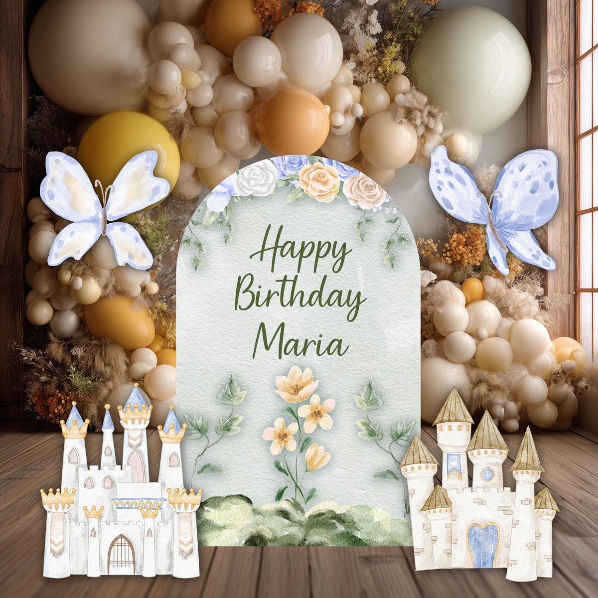 Fairy Kingdom Cutouts — custom party decor, printed and cut to shape