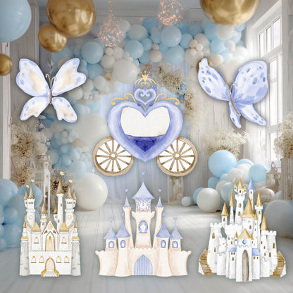 Fairy Kingdom Cutouts — custom party decor, printed and cut to shape