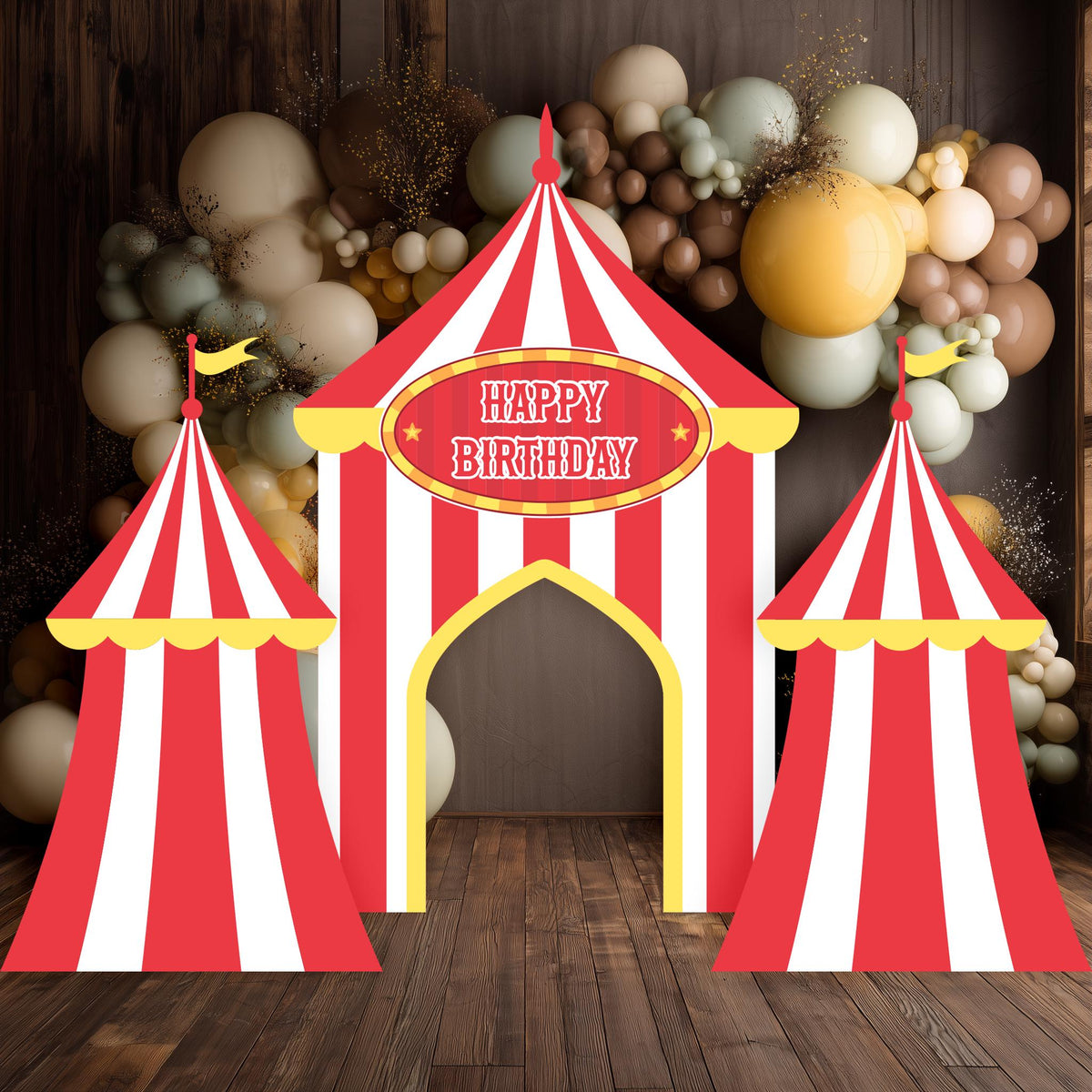 Red Circus Party Cutouts, Carnival Baby Shower, 1st Birthday Decor, Circus Tent, Photo Booth Frame, Custom Sign
