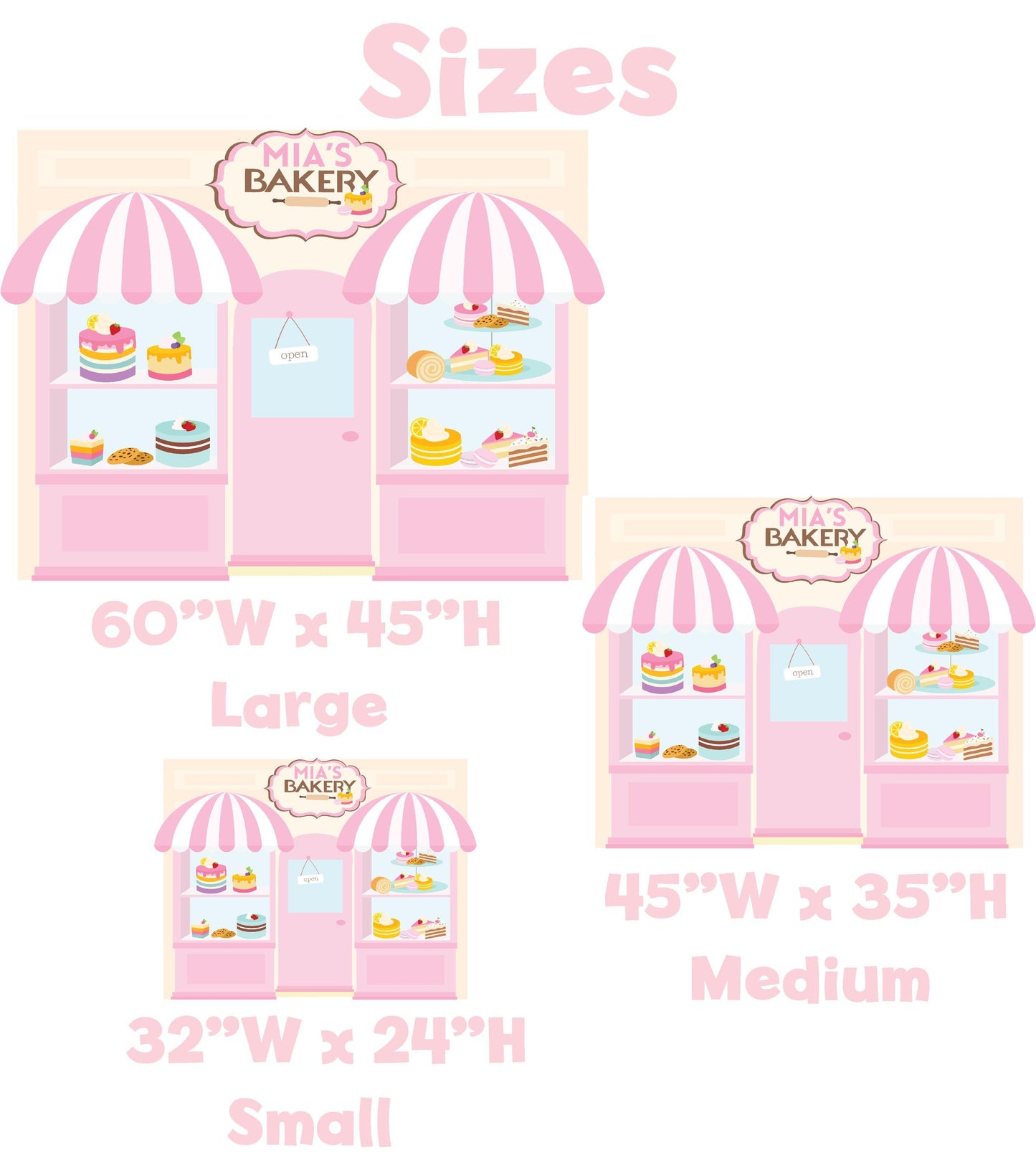 Bakery Shop Cutouts, Sweet Shop Props, Candyland Baby Shower, Candy Theme Decor, Dessert Shop, Patisserie Party Backdrop