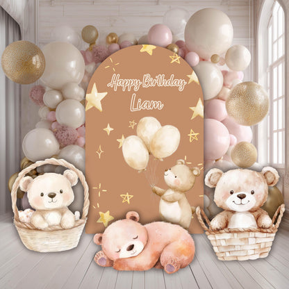 Neutral Bear Baby Shower Cutouts — custom party decor, printed and cut to shape