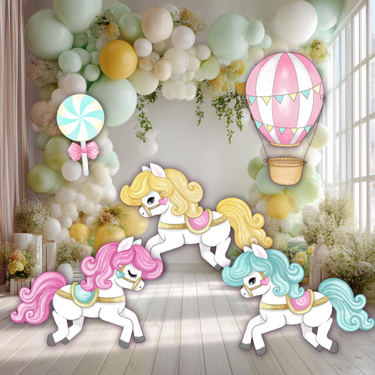 Circus Cutouts — custom party decor, printed and cut to shape