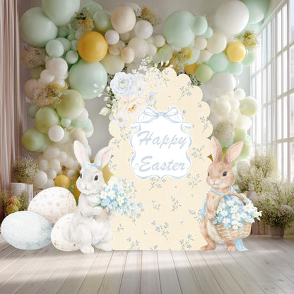 Spring Easter Bunny Cutouts (Yellow Easter Arch), Baby Shower Decor, Backdrop, Yard Sign, Easter Decor, Cottagecore, Grandmillennial