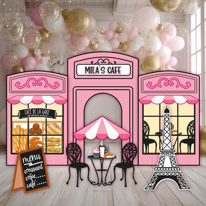 French Cafe Cutouts — custom party decor, printed and cut to shape