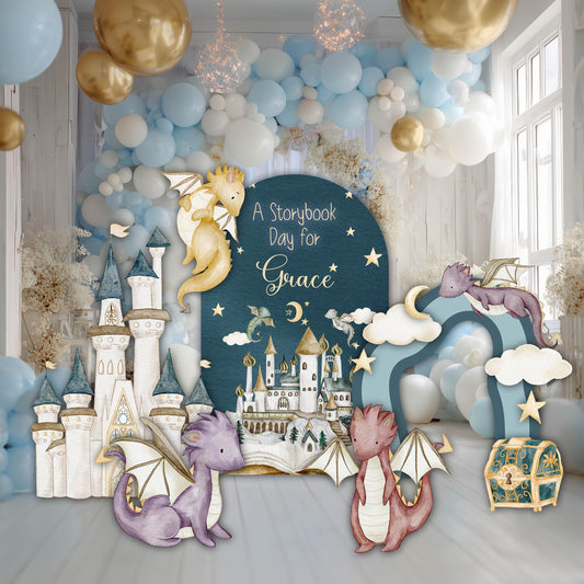 Dragons Cutouts — custom party decor, printed and cut to shape