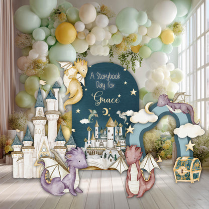 Dragons Cutouts, Fantasy Birthday Decor, Party Props, Dragon Kingdom, Baby Shower, Storybook, Fairytale, Magic Castle
