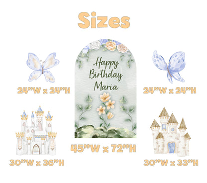 Fairy Kingdom Cutouts (Green & Gold Castles), Storybook Baby Shower, 1st Birthday, Girls Birthday, Castle, Princess Party, Fairytale