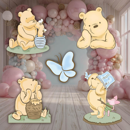 Classic Honey Bear Cutouts (Bears & Butterflies), Baby Shower Decor, Backdrop, Baby Boy, Bear Props, 1st Birthday