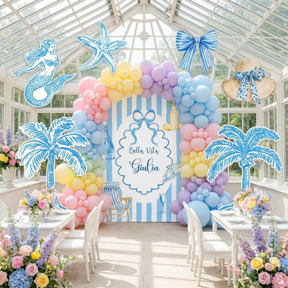 Mediterranean Birthday Cutouts — custom party decor, printed and cut to shape