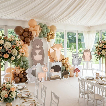 Woodland Animals Cutout, Forest Animals Birthday Decoration, Watercolor Centerpieces, Woodland Baby Shower Decoration, Party Stand Up Prop