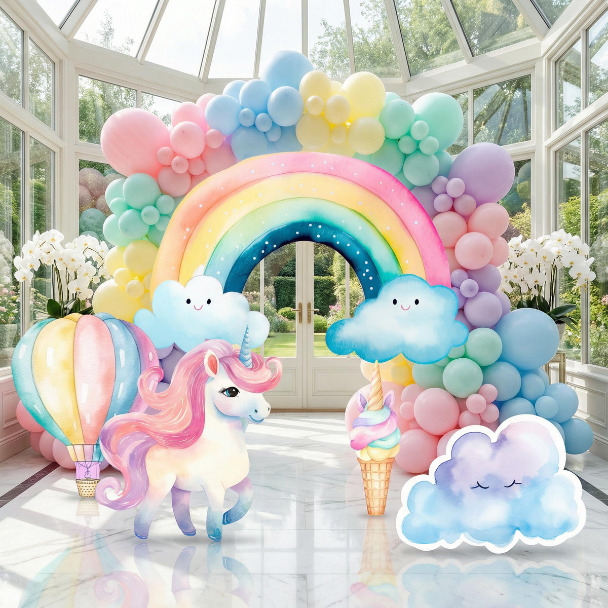 Personalized Unicorn — custom party decor, printed and cut to shape