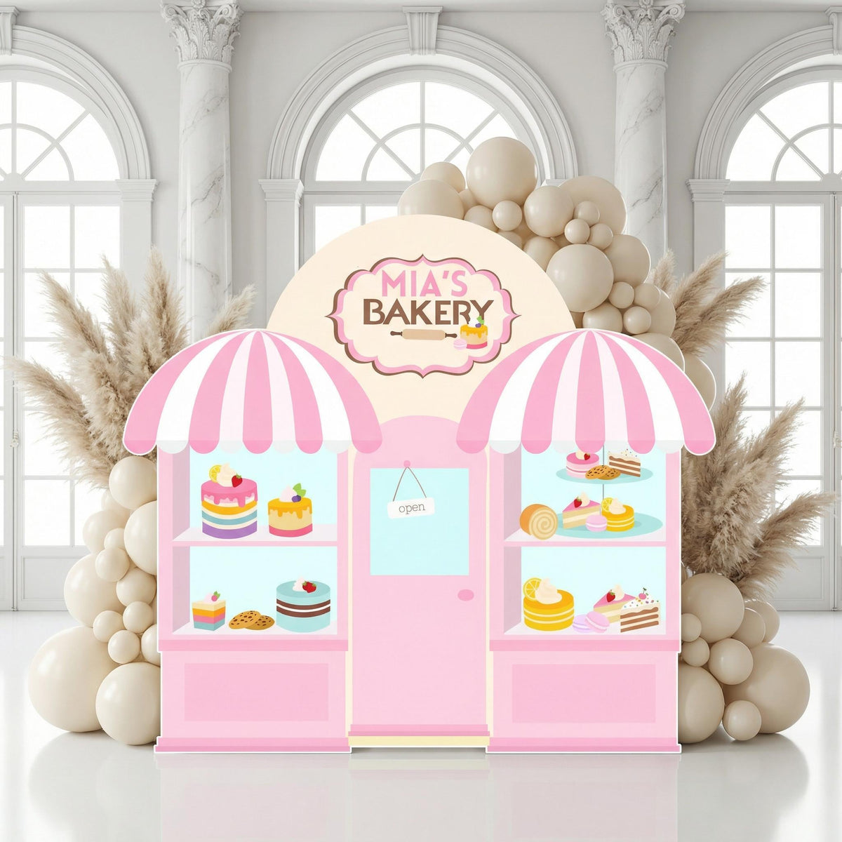 Bakery Shop Cutouts — custom party decor, printed and cut to shape