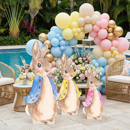 Garden Bunny Cutout Decoration, Rabbit Baby Shower Decor, Backdrop Decor, Yard Sign Art, Garden Decor,Easter Bunny Art,Rabbit Garden Stakes