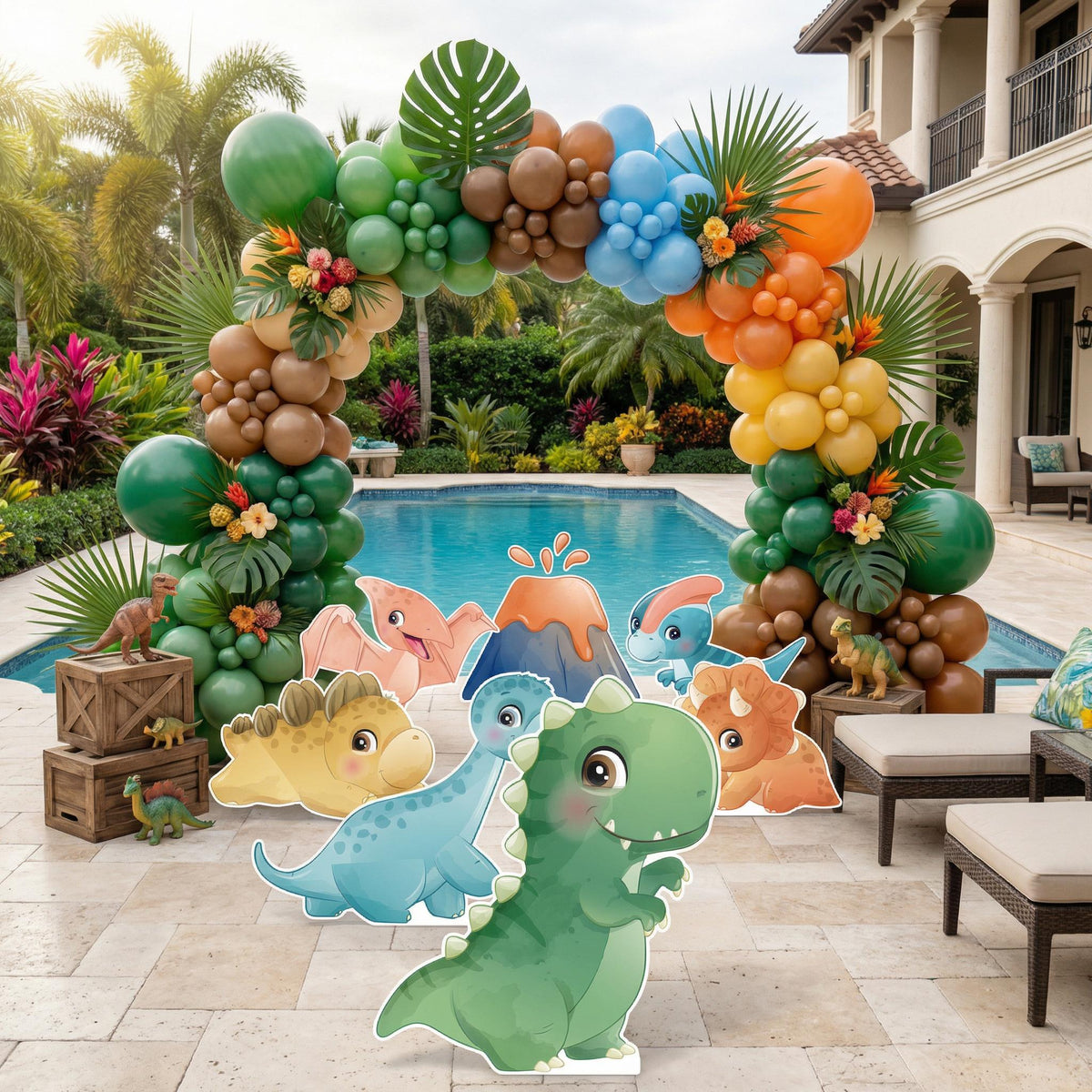 Dinosaur Party Cutouts, Party Decor, Baby Dino Birthday Party, Party Props, Baby Shower, Lawn Sign