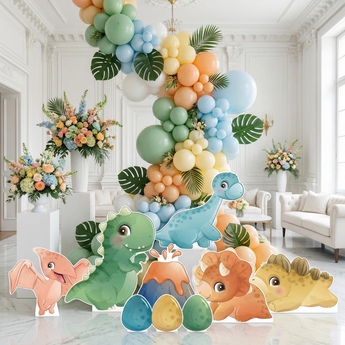 Dinosaur Party Cutouts, Party Decor, Baby Dino Birthday Party, Party Props, Baby Shower, Lawn Sign