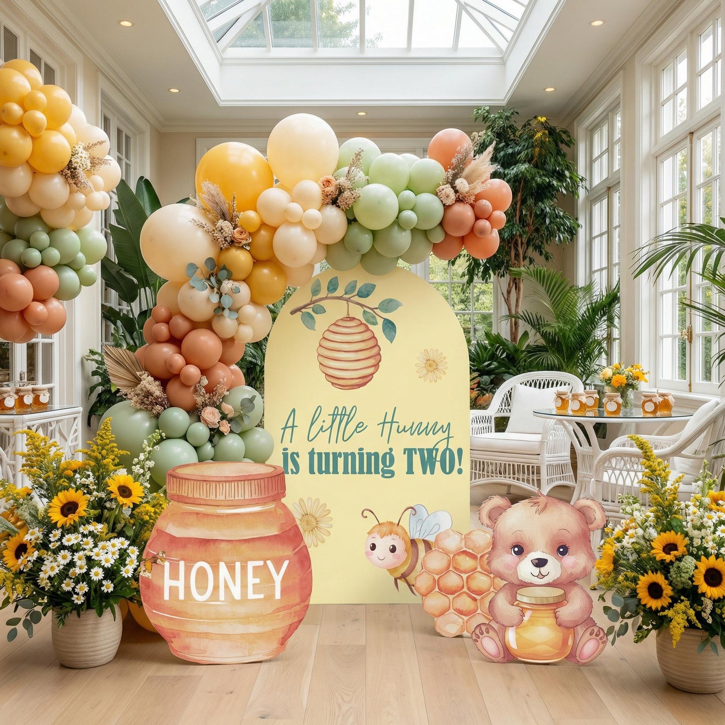 Baby Bear Honey Jar Cutout Decoration, Baby Shower Decor, Backdrop Decor, Honey Bear Baby Birthday, Classic Bear,Gender Neutral Baby Shower