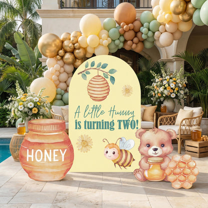 Baby Bear Honey Jar Cutout — custom party decor, printed and cut to shape