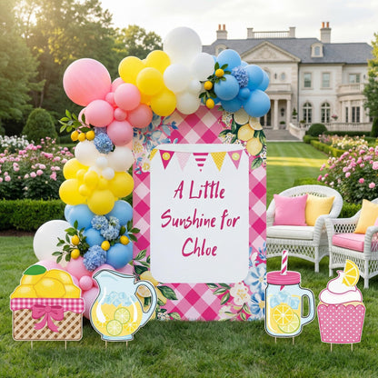 Lemonade Party Cutouts — custom party decor, printed and cut to shape