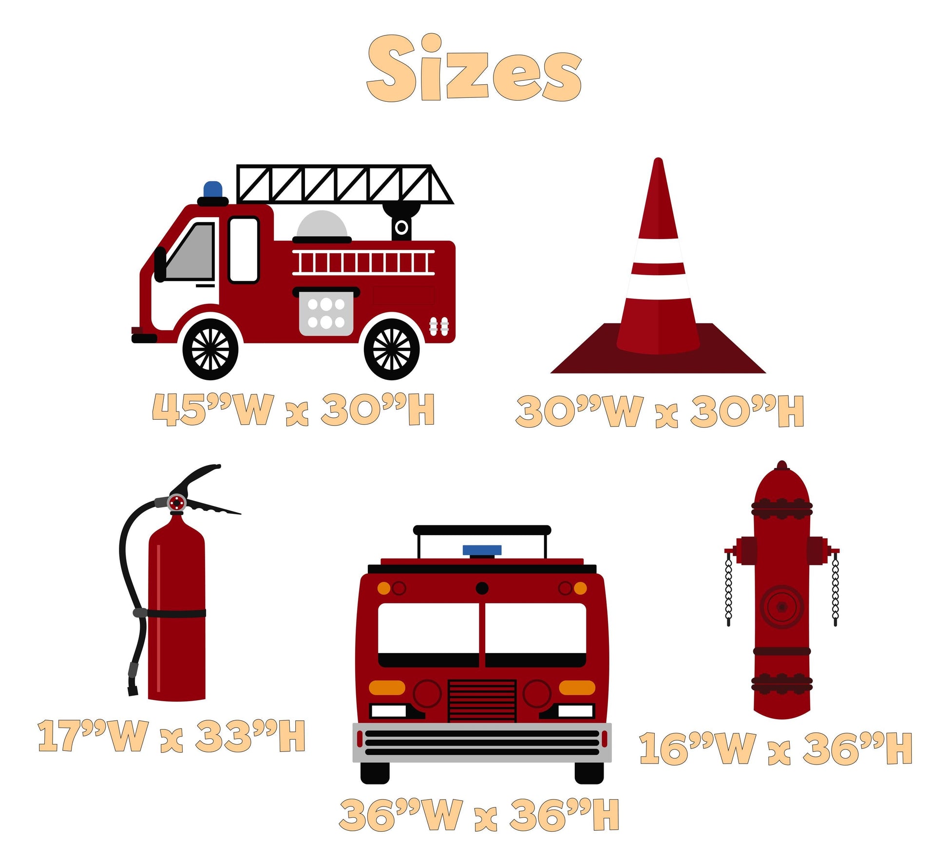 Firefighter Cutouts, Set 5, Yard Sign, Firefighter Theme Party, Centerpieces, Kids Even Decor, Fire Truck Props, Fire Station