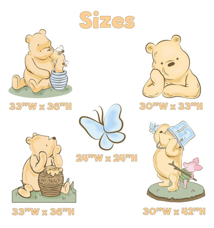 Classic Honey Bear Cutouts (Bears & Butterflies), Baby Shower Decor, Backdrop, Baby Boy, Bear Props, 1st Birthday