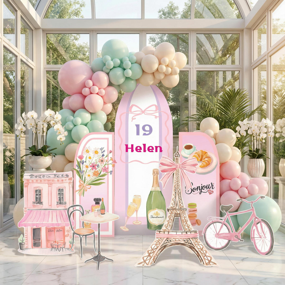 Paris Cutouts — custom party decor, printed and cut to shape
