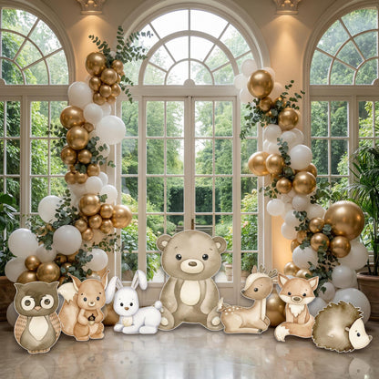 Watercolor Woodland Animals Cutout — custom party decor, printed and cut to shape