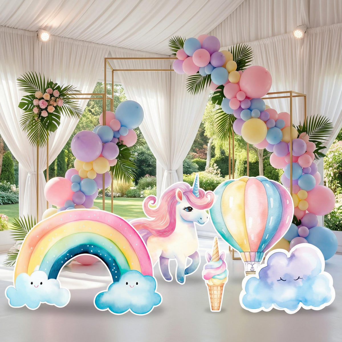 Personalized Unicorn Decor, Yard Sign, Unicorn Theme Party, Cutouts Standee Centerpieces, Unicorn Party Decoration, Unicorn Birthday Prop