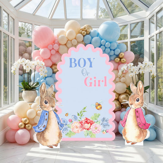 Garden Bunny Cutout — custom party decor, printed and cut to shape