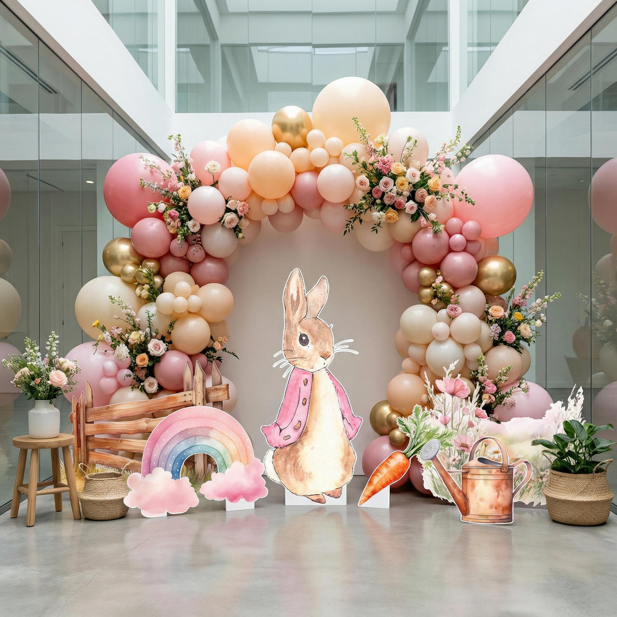 Garden Bunny Cut Out SET Decoration, Rabbit Baby Shower Decor, Backdrop Decor, Easter Bunnies, Easter Decorations, Easter Yard Decor