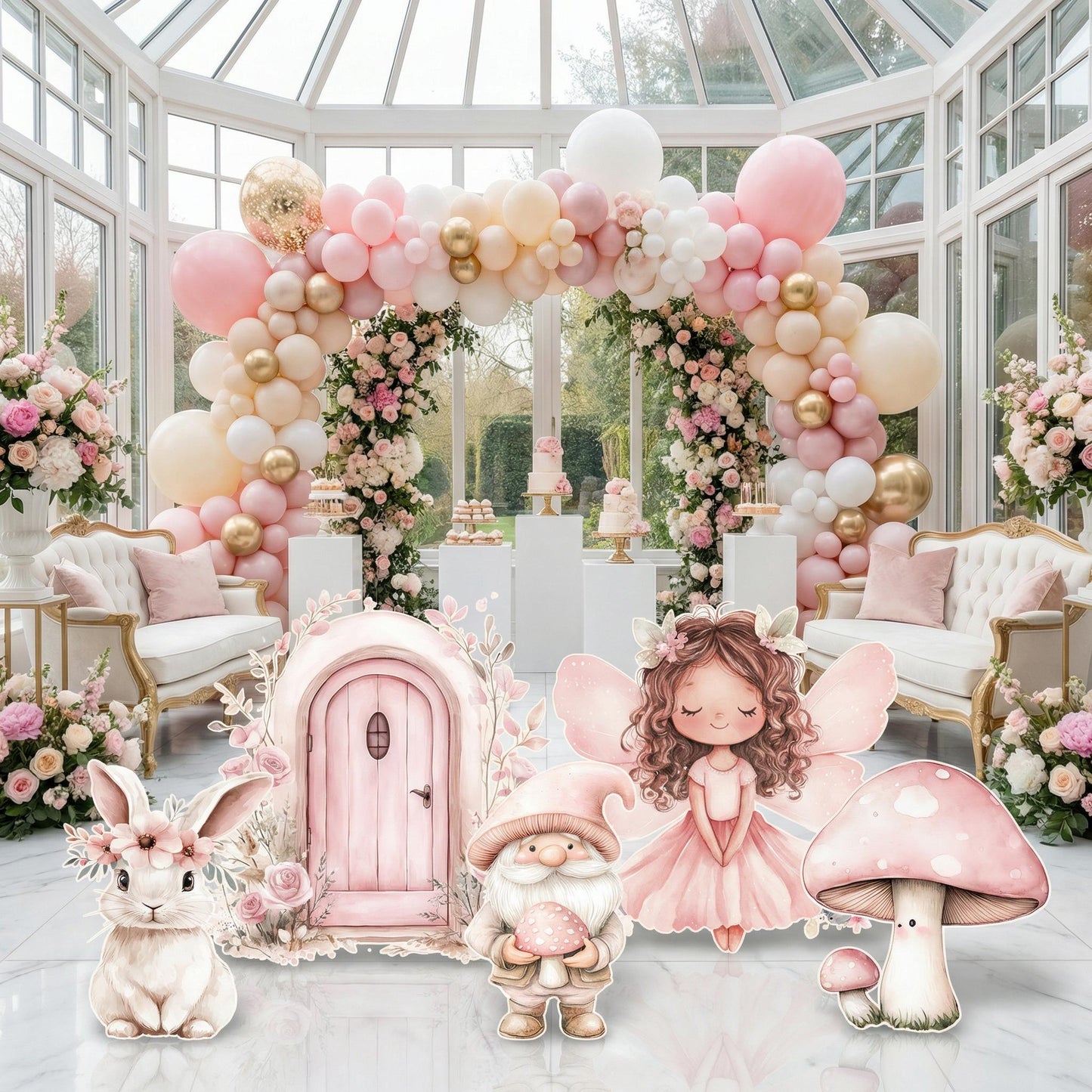 Fairy Cutouts — custom party decor, printed and cut to shape