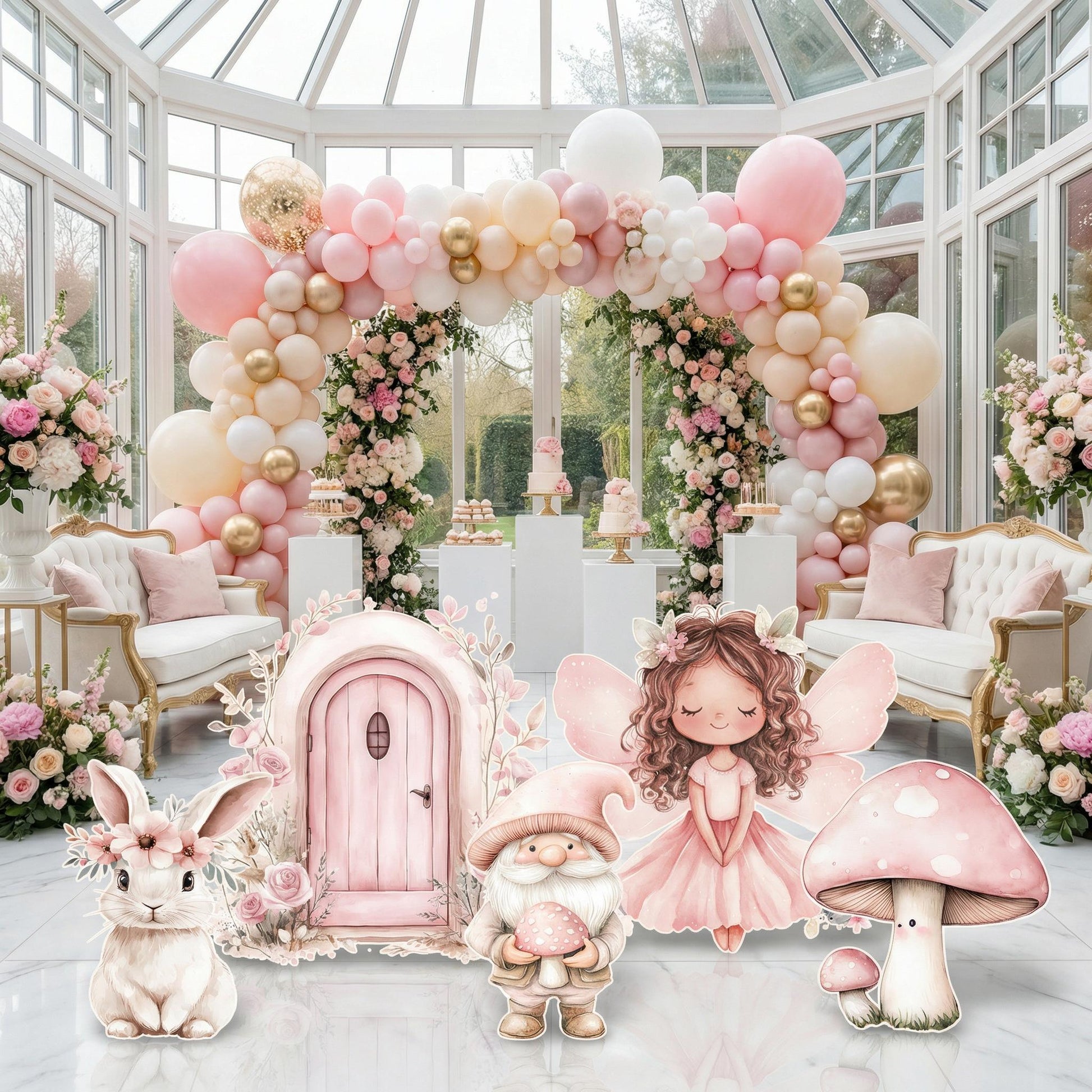 Fairy Cutouts — custom party decor, printed and cut to shape