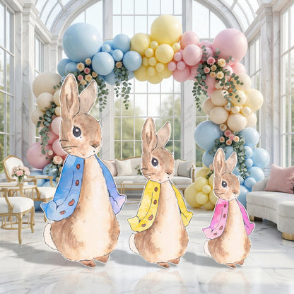 Garden Bunny Cutout — custom party decor, printed and cut to shape