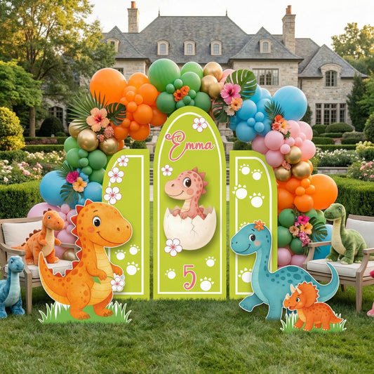 Baby Dino Cutouts — custom party decor, printed and cut to shape