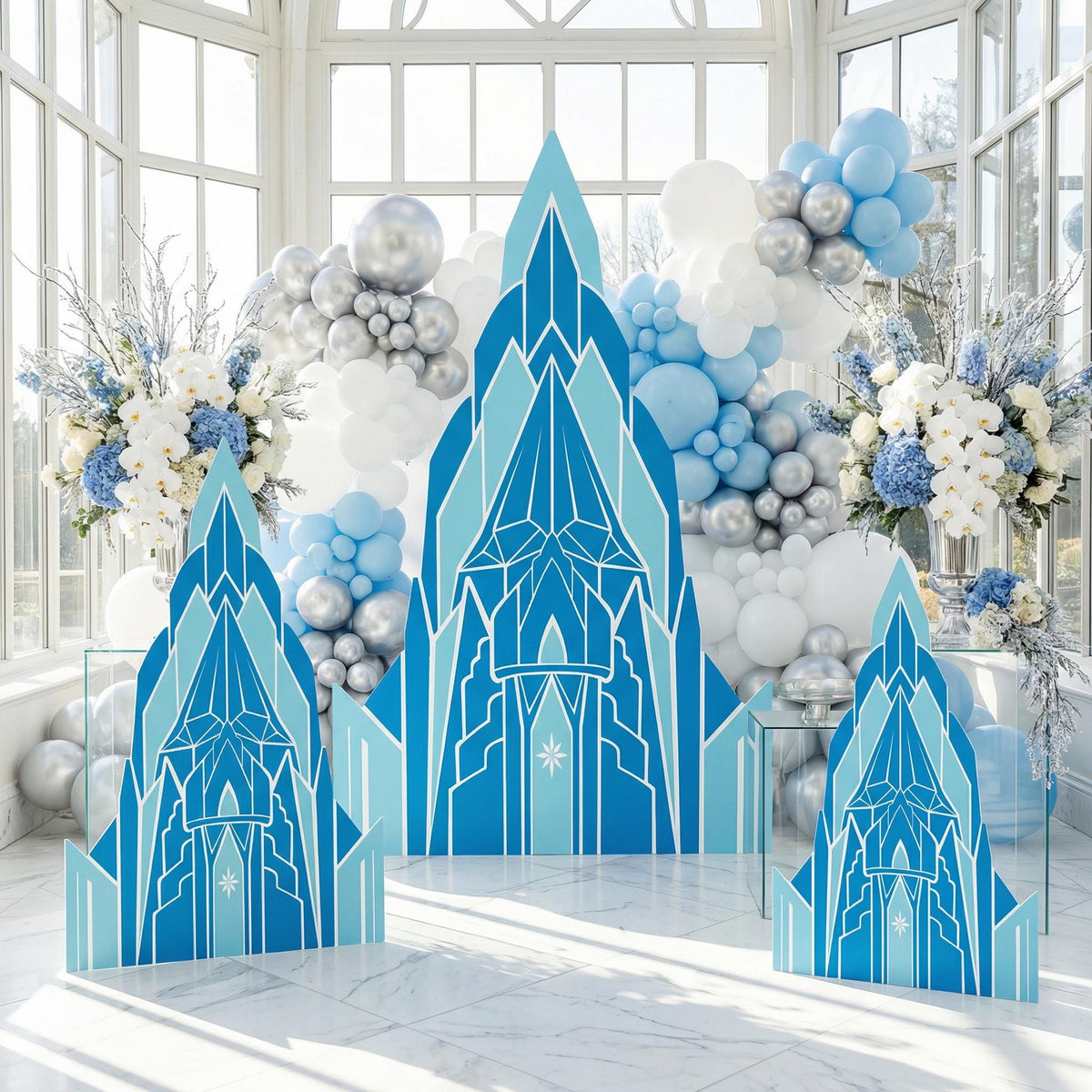 Ice Castle Cutout — custom party decor, printed and cut to shape