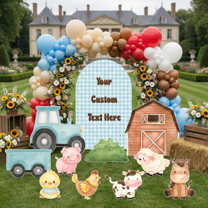 Farm Animals Cutouts Set — custom party decor, printed and cut to shape