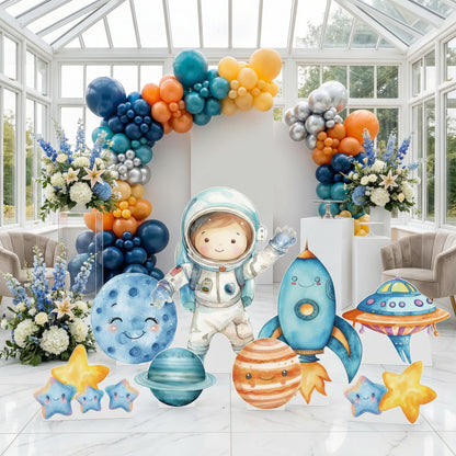 Astronaut Party Cutouts — custom party decor, printed and cut to shape
