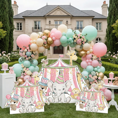 Circus Party Backdrop — custom party decor, printed and cut to shape