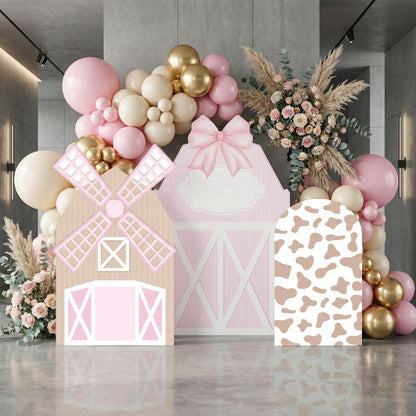 Pink Farm Party Cutouts, Barnyard Birthday Prop, Farm Animals Baby Shower, Centerpieces, 1st Birthday