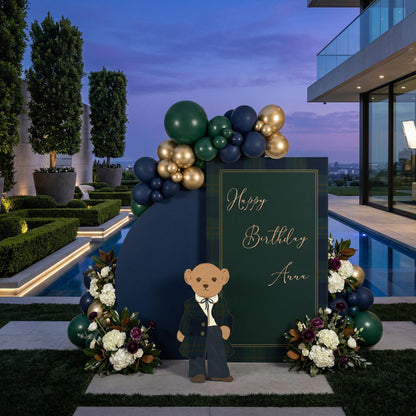 Plaid Teddy Bear Cutouts, Birthday Party, Backdrop, Baby Shower Decor, Preppy Teddy Bear, Tartan Plaid