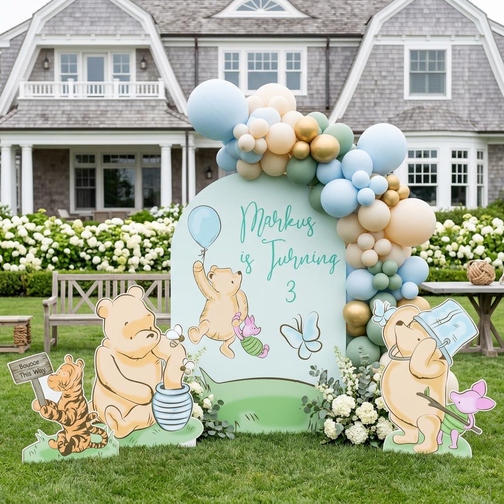 Classic Honey Bear Cutout Decoration, Blue Baby Shower Decor, Backdrop Decor, Baby Boy, Honey Bear, Boy Birthday, Classic Bear Props